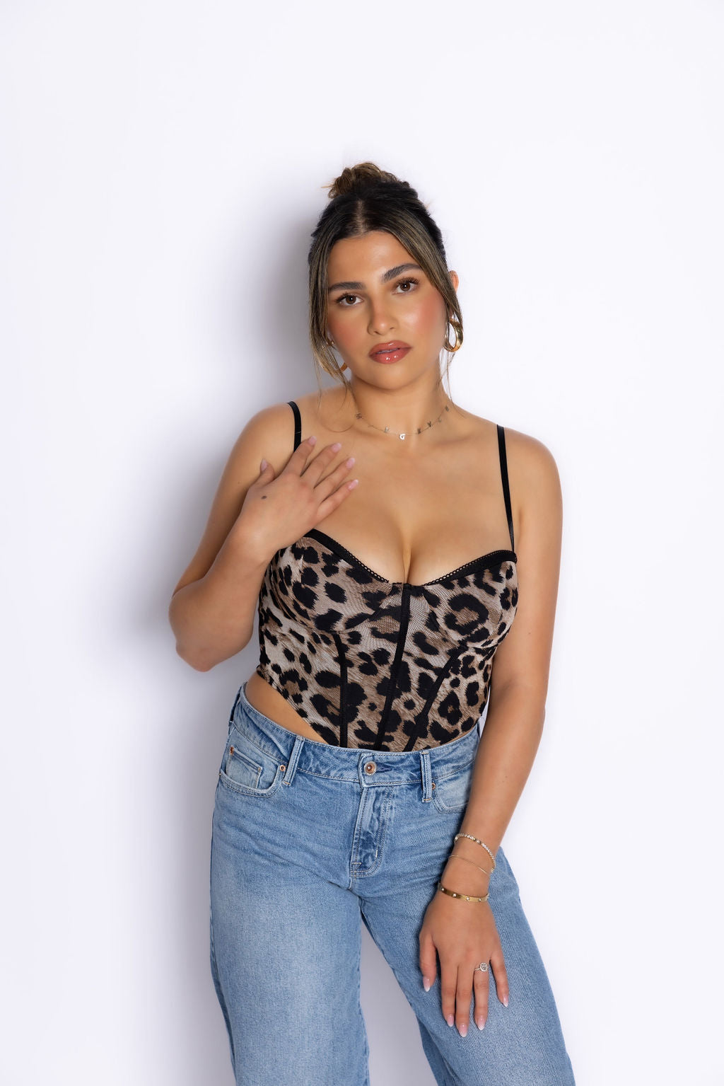 Cheetah corset top