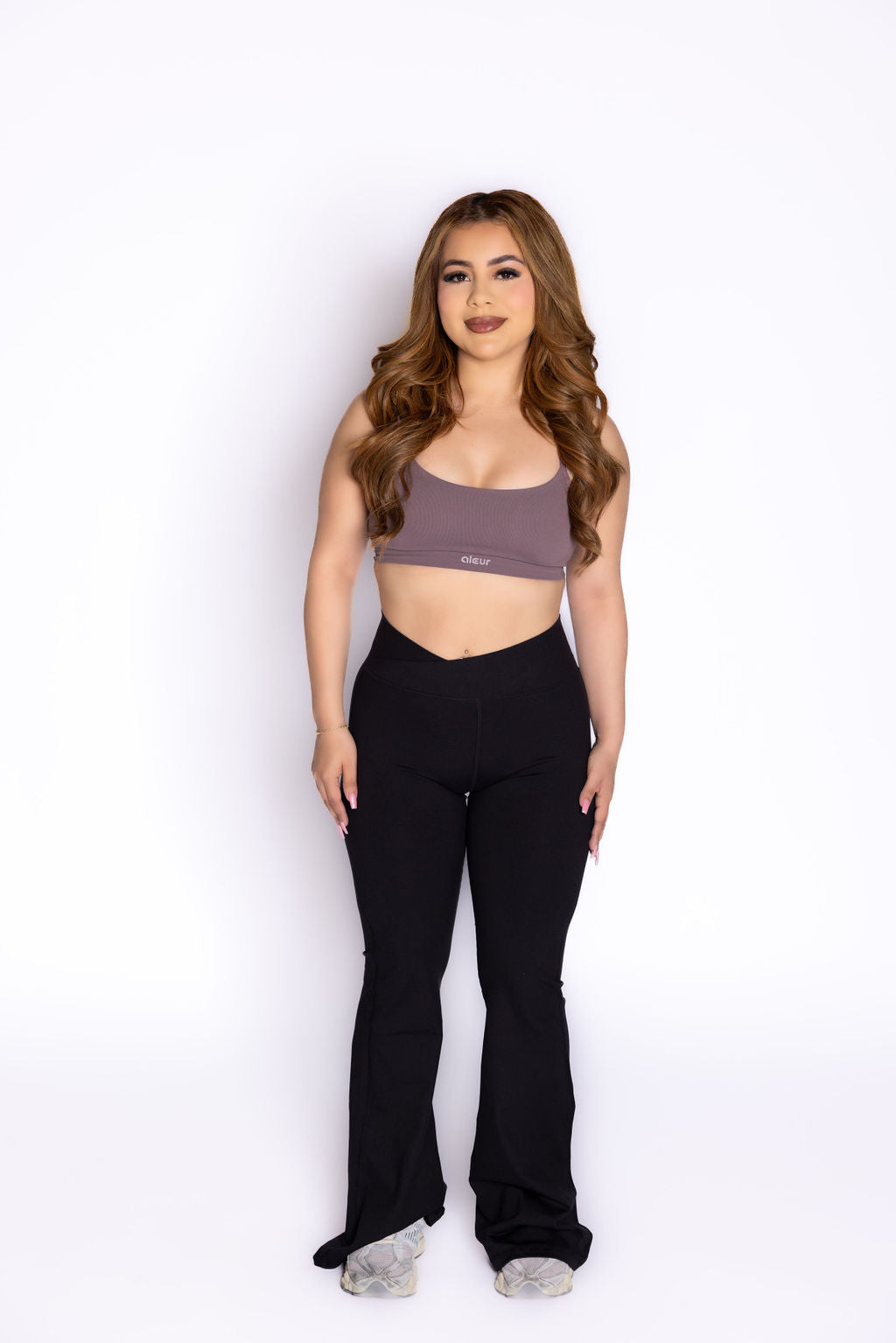 Side Crossover Flared Pants