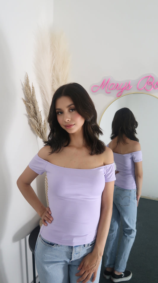 Off the shoulder  essential (lilac)