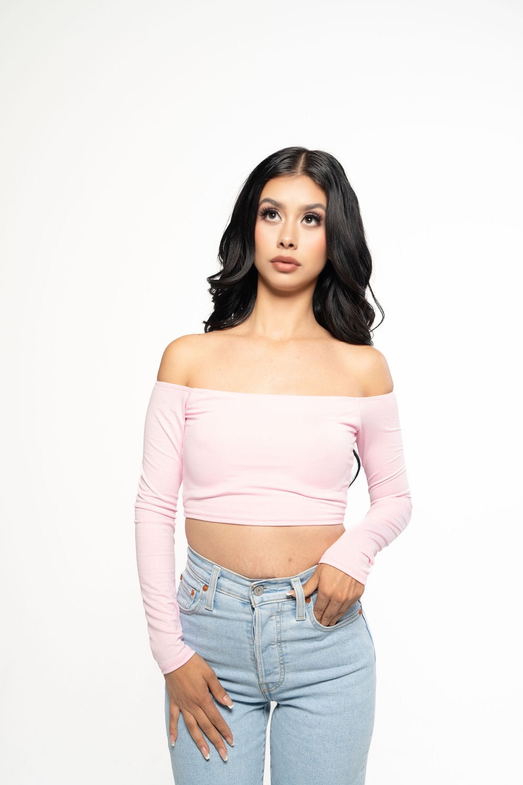 The essential off the shoulder crop top