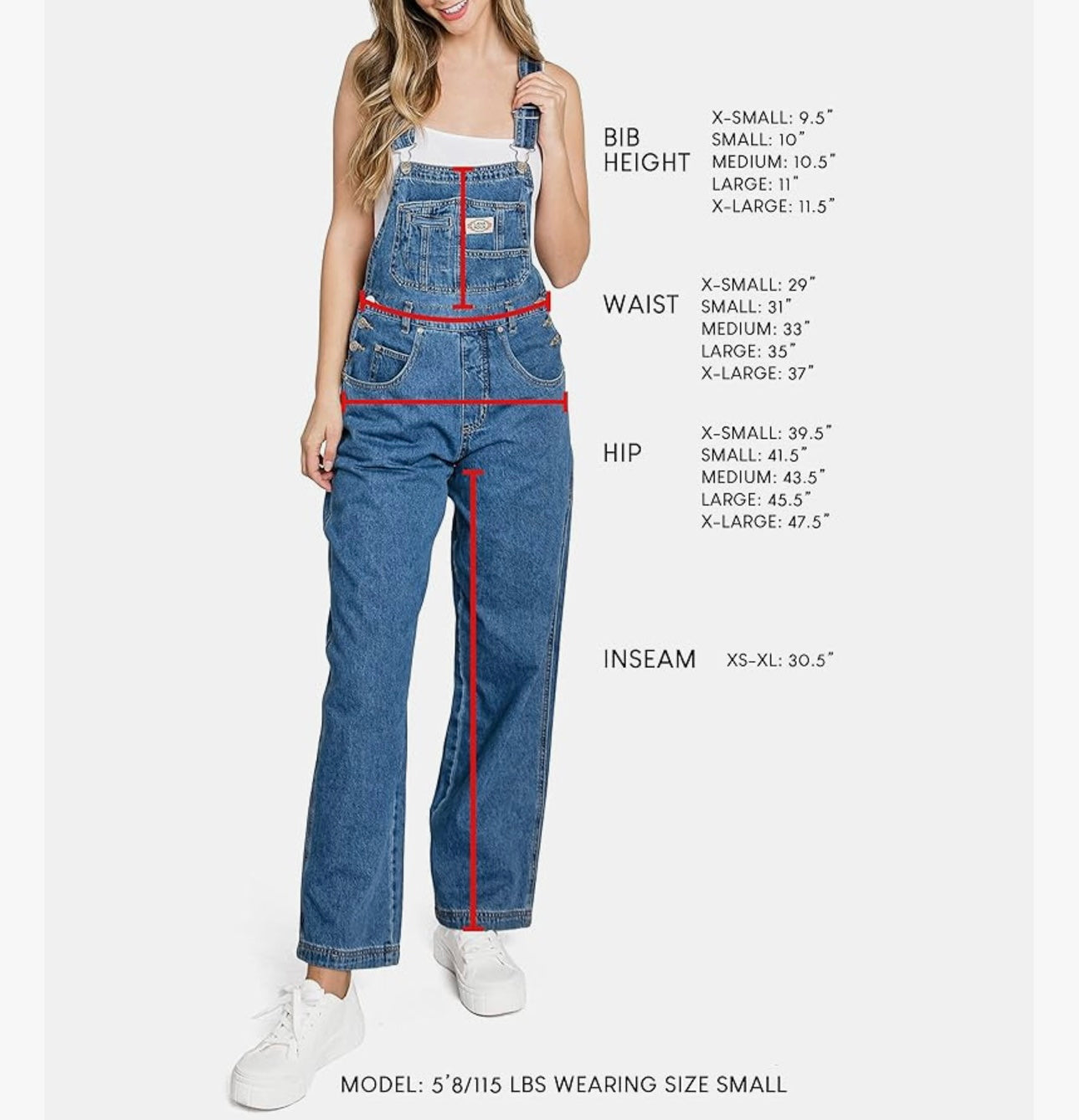 New Medium Wash Jean Overall